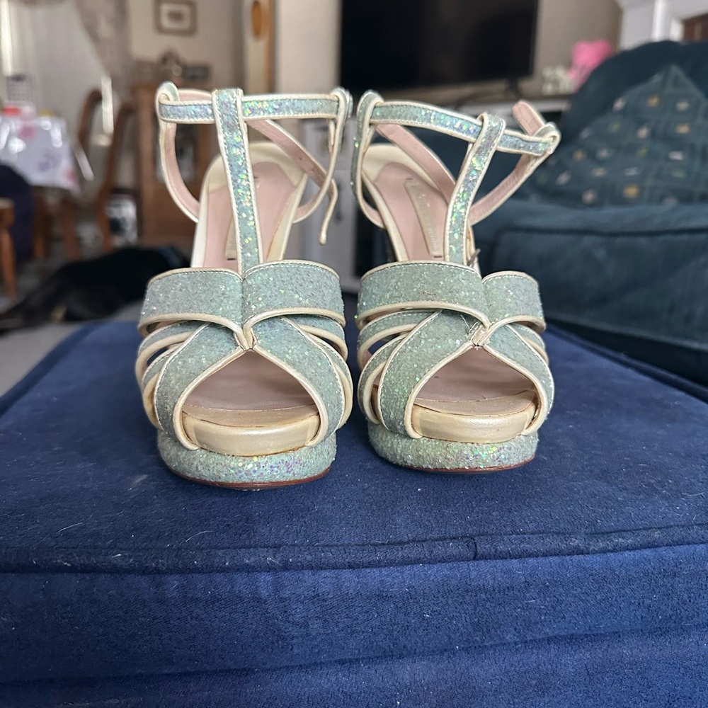 Nicholas Kirkwood Blue Sequined Stilettos